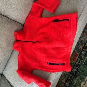 NWOT RETRO NEON PINK/ORANGE ZIP UP